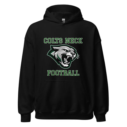 Classic | Hoodie | Colts Neck Cougars | Youth Tackle Football (AYF) | Green Predator Logo