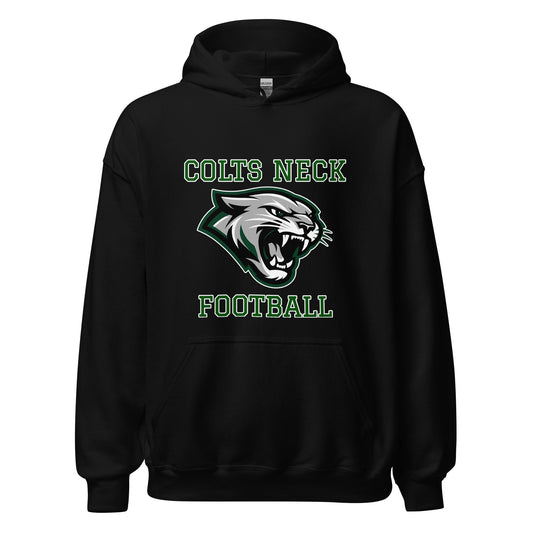 Classic | Hoodie | Colts Neck Cougars | Youth Tackle Football (AYF) | Green Predator Logo