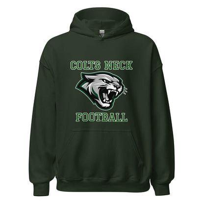 Classic | Hoodie | Colts Neck Cougars | Youth Tackle Football (AYF) | Green Predator Logo