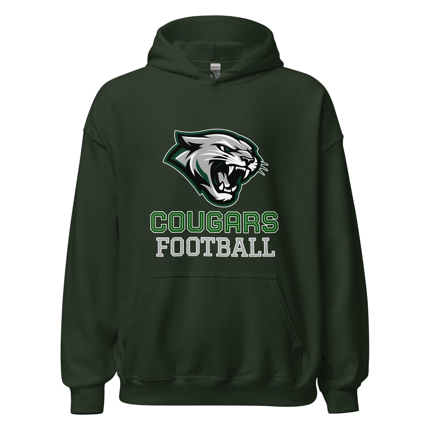 Classic | Hoodie | Colts Neck Cougars | Youth Tackle Football (AYF) | Strike Mascot Logo
