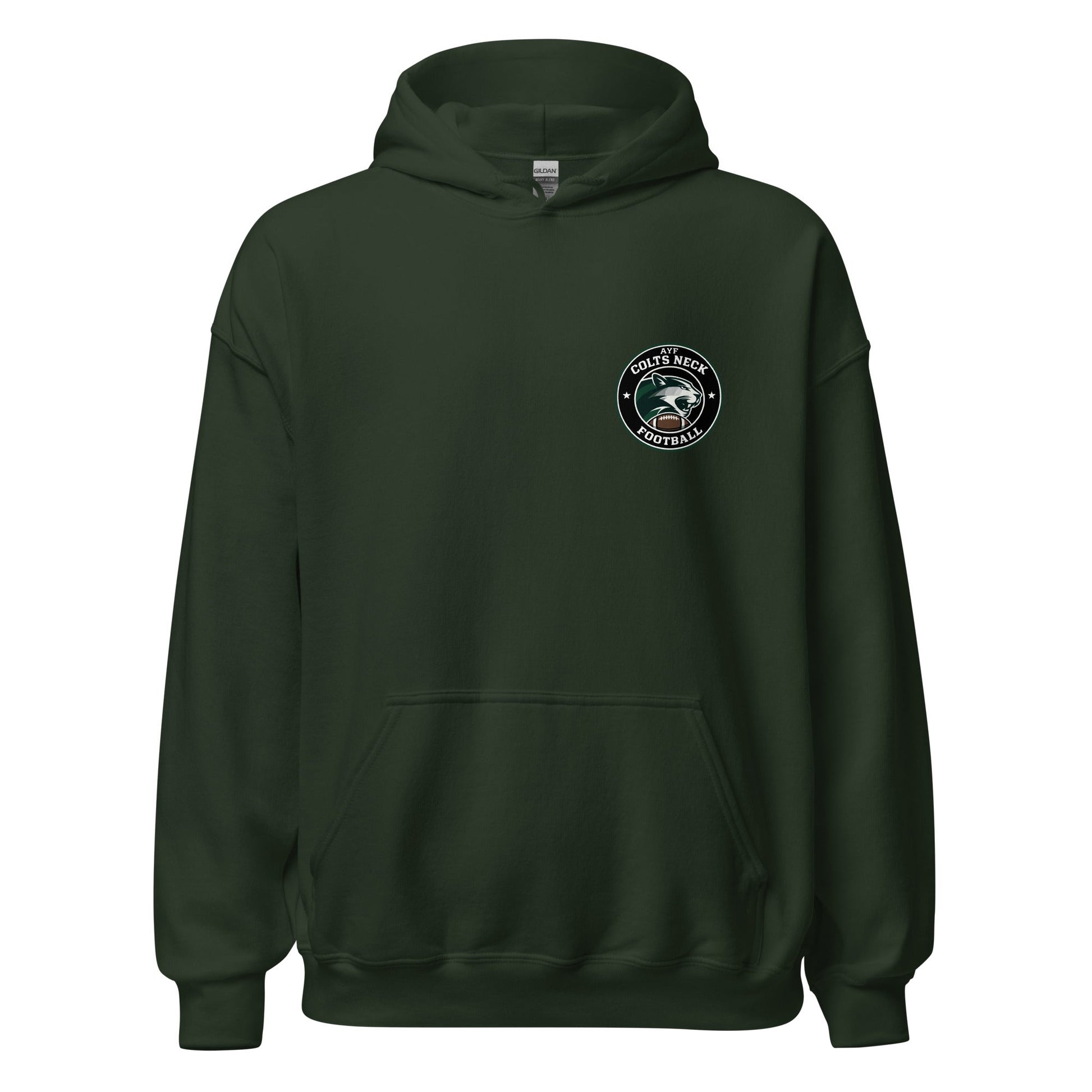 Classic | Hoodie | Colts Neck Cougars | Youth Tackle Football (AYF) | Varsity Badge Logo