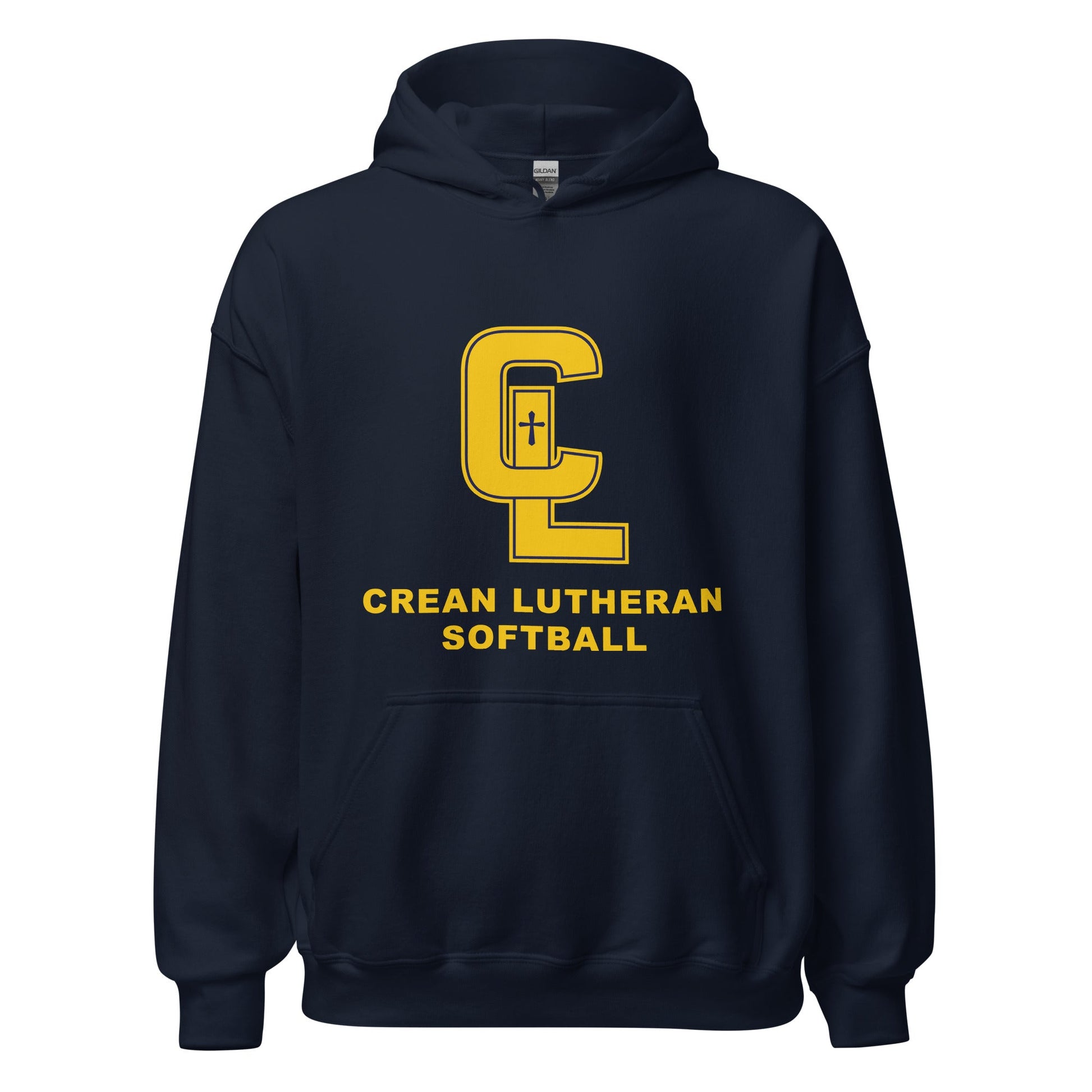 Classic | Hoodie | Crean Lutheran Softball | Gold CL Softball Logo