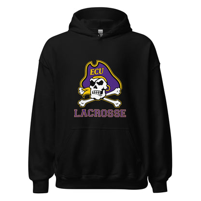 Classic | Hoodie | ECU Club Womens Lacrosse | Ironclad Corsairs Logo