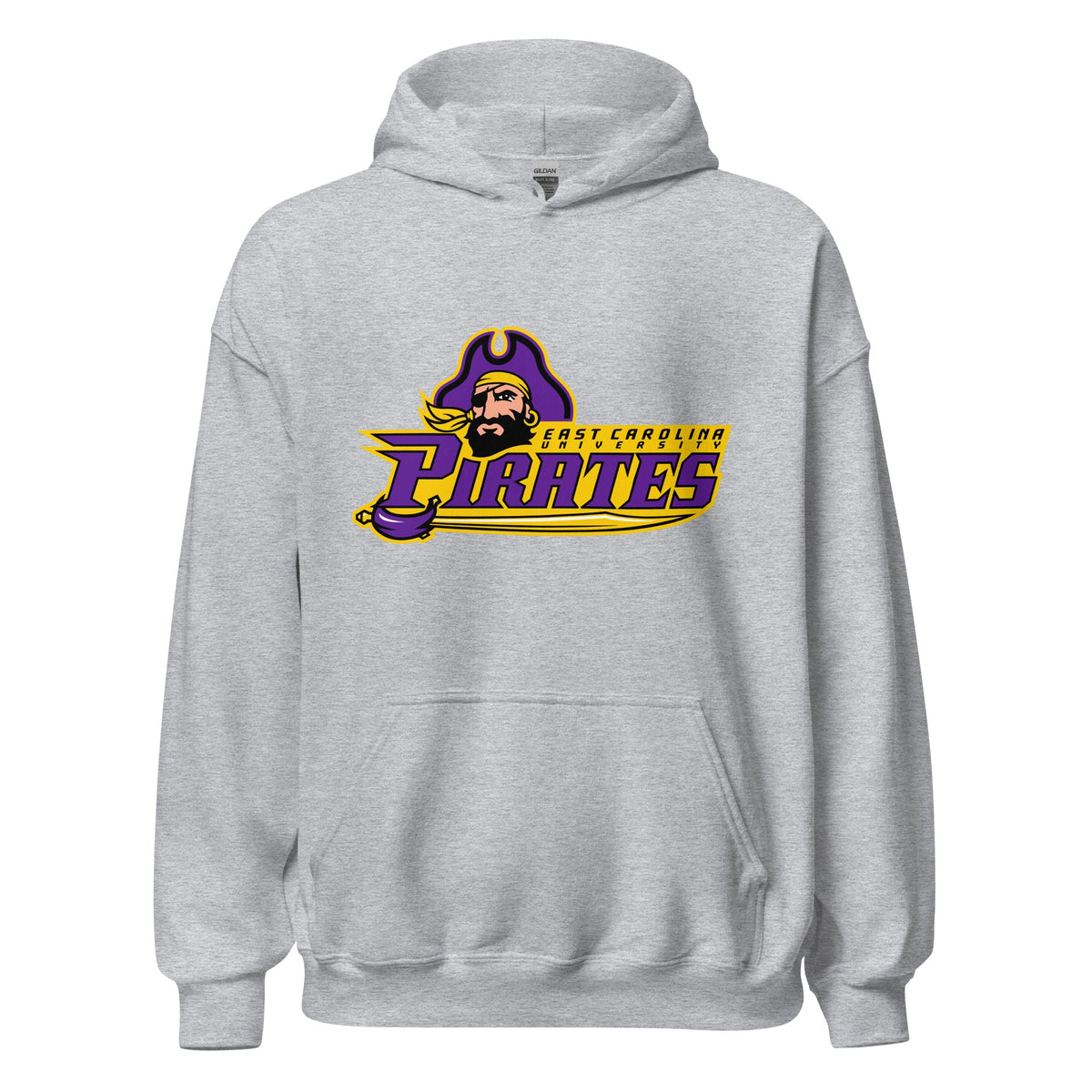 Classic | Hoodie | ECU Club Womens Lacrosse | Pirate Emblem Logo