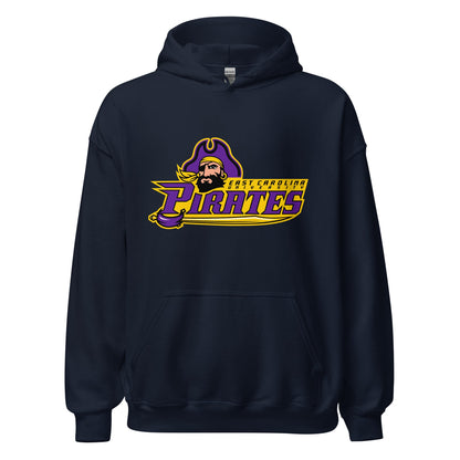 Classic | Hoodie | ECU Club Womens Lacrosse | Pirate Emblem Logo
