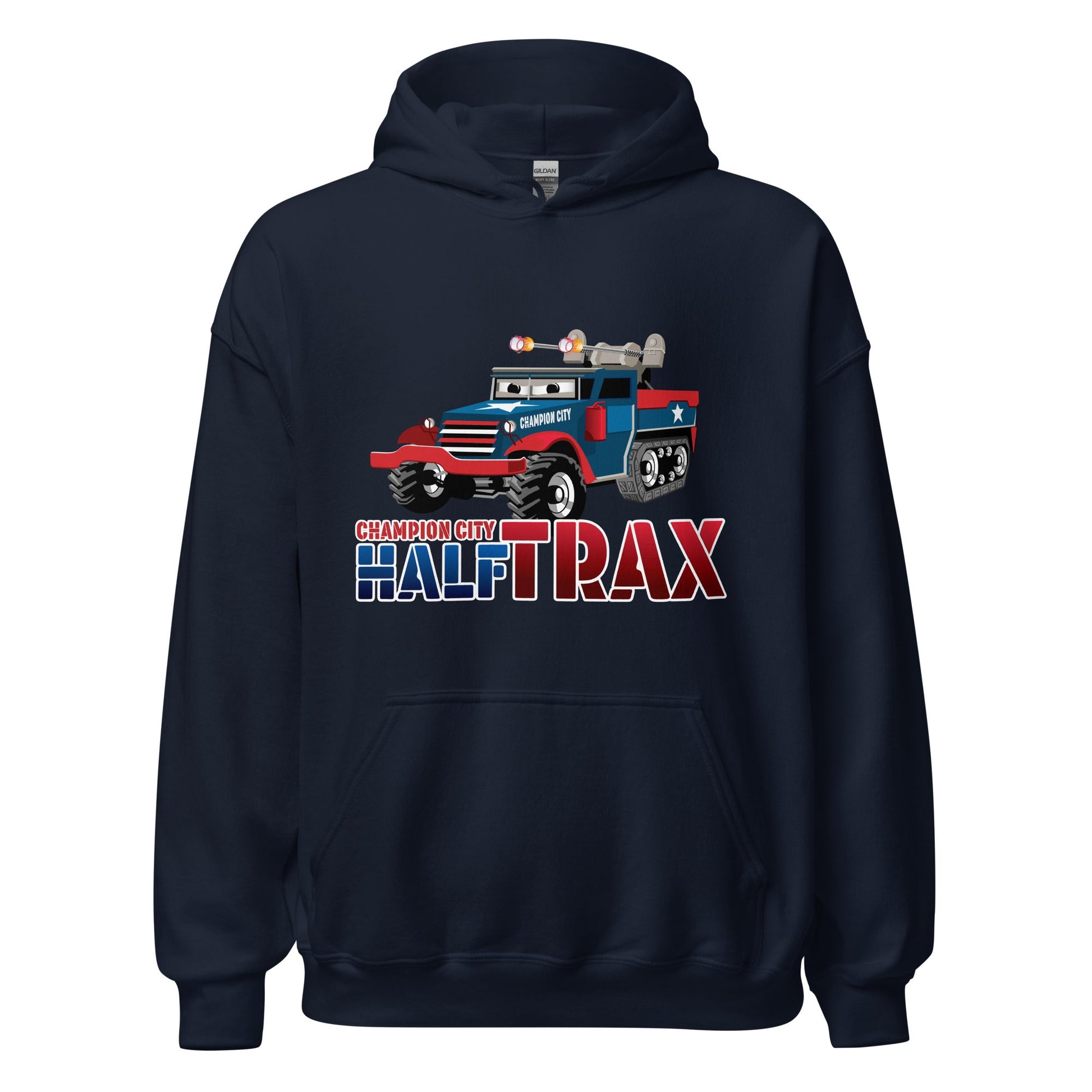 Classic | Hoodie | Half Trax Baseball | Mascot Logo