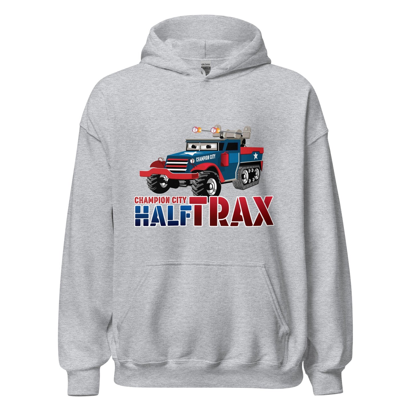 Classic | Hoodie | Half Trax Baseball | Mascot Logo