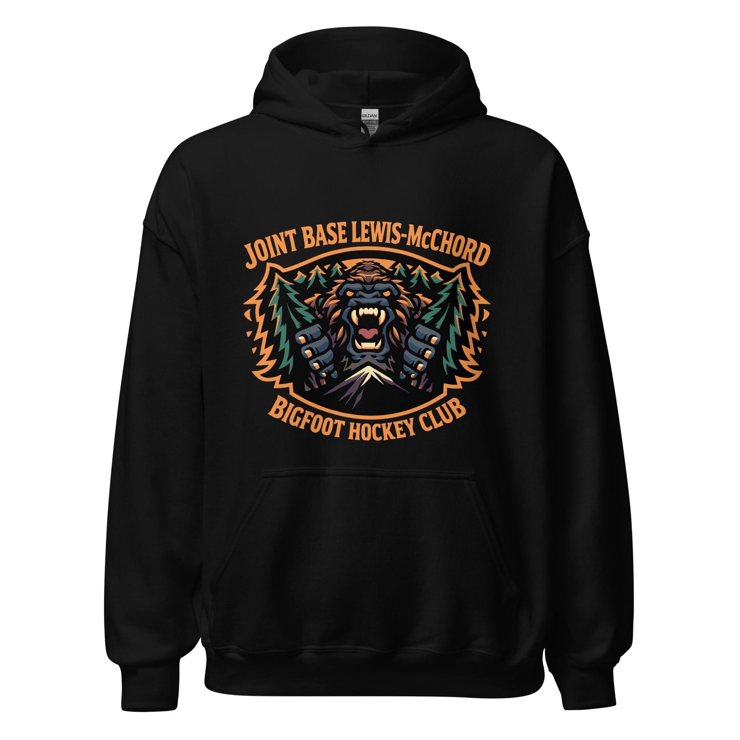 Classic | Hoodie | JBLM Bigfoot Hockey Team | Mascot Logo