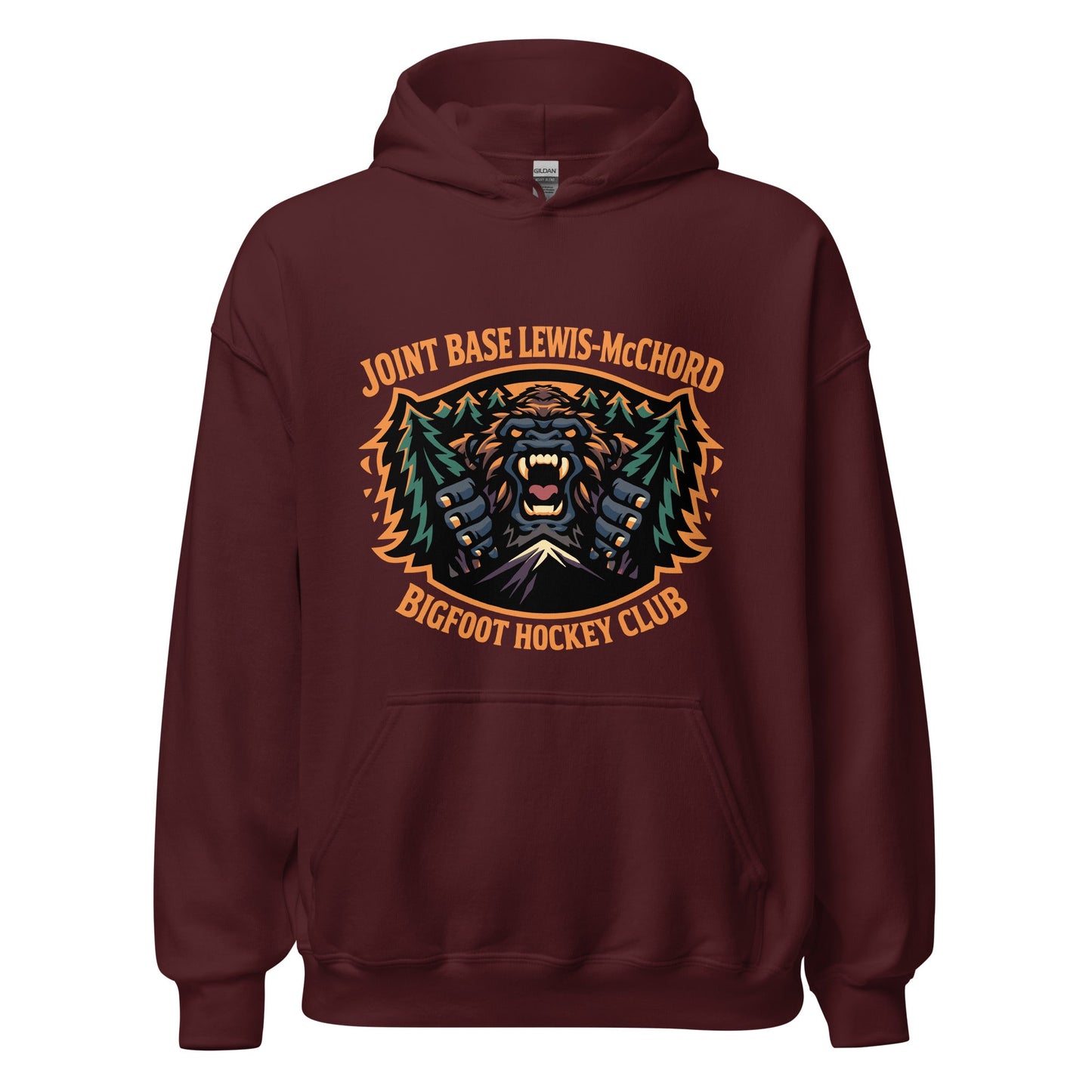 Classic | Hoodie | JBLM Bigfoot Hockey Team | Mascot Logo