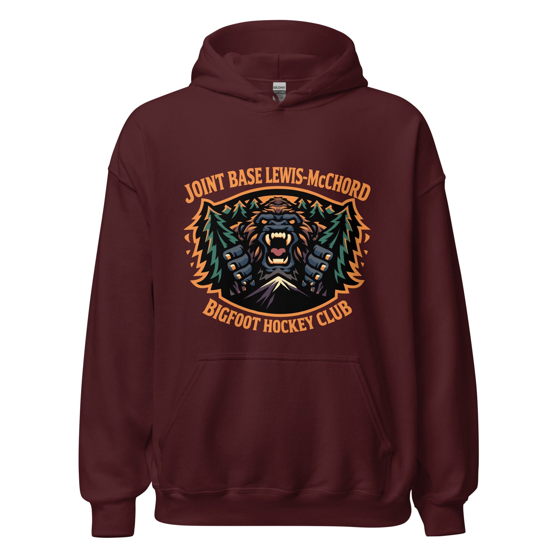 Classic | Hoodie | JBLM Bigfoot Hockey Team | Mascot Logo