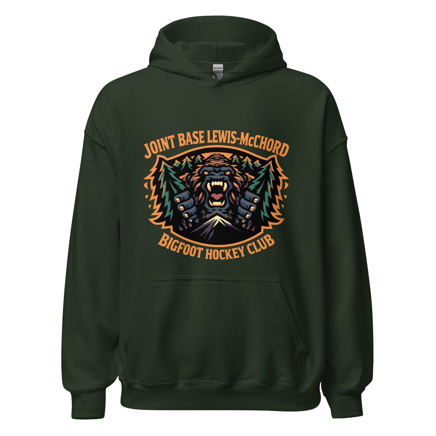 Classic | Hoodie | JBLM Bigfoot Hockey Team | Mascot Logo