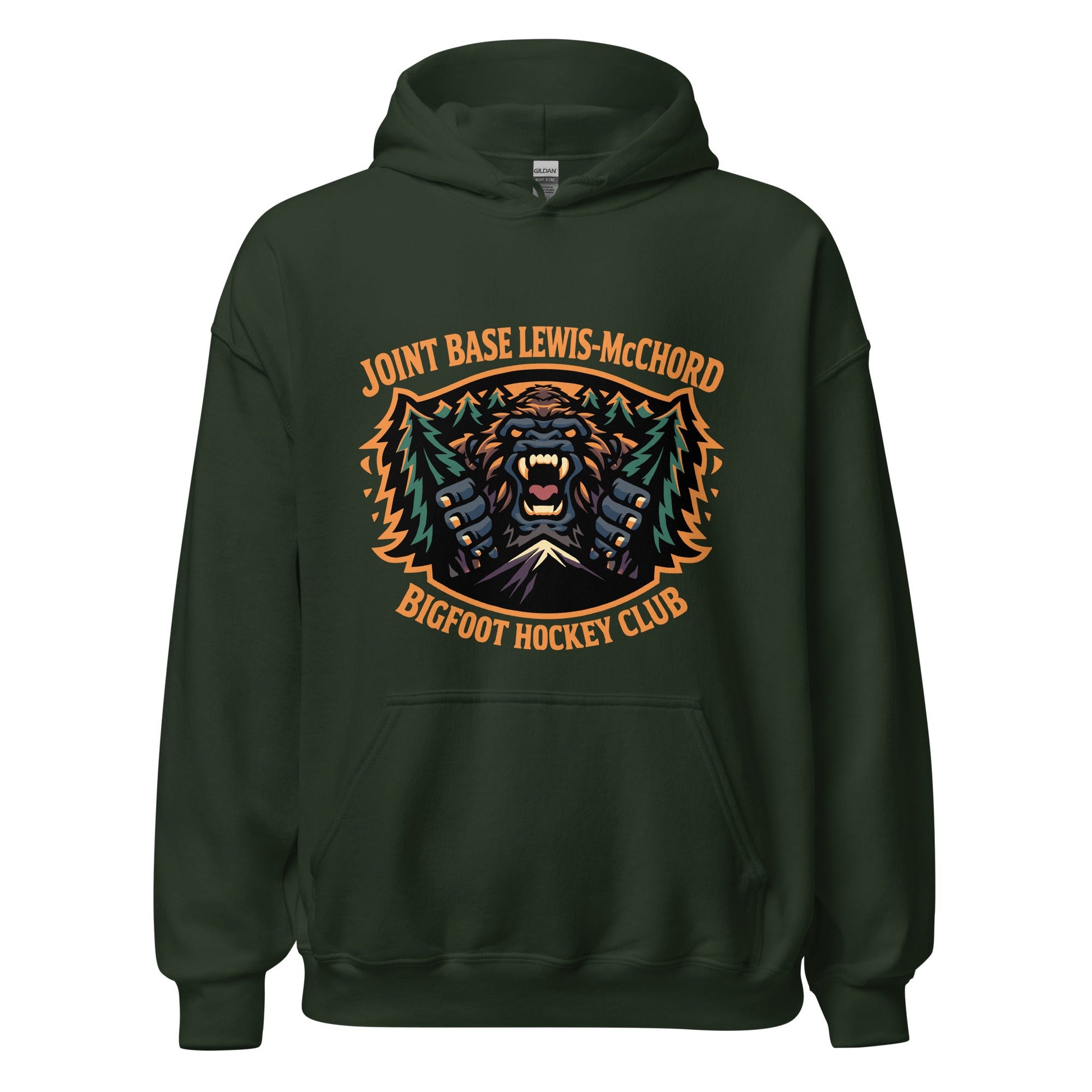 Classic | Hoodie | JBLM Bigfoot Hockey Team | Mascot Logo
