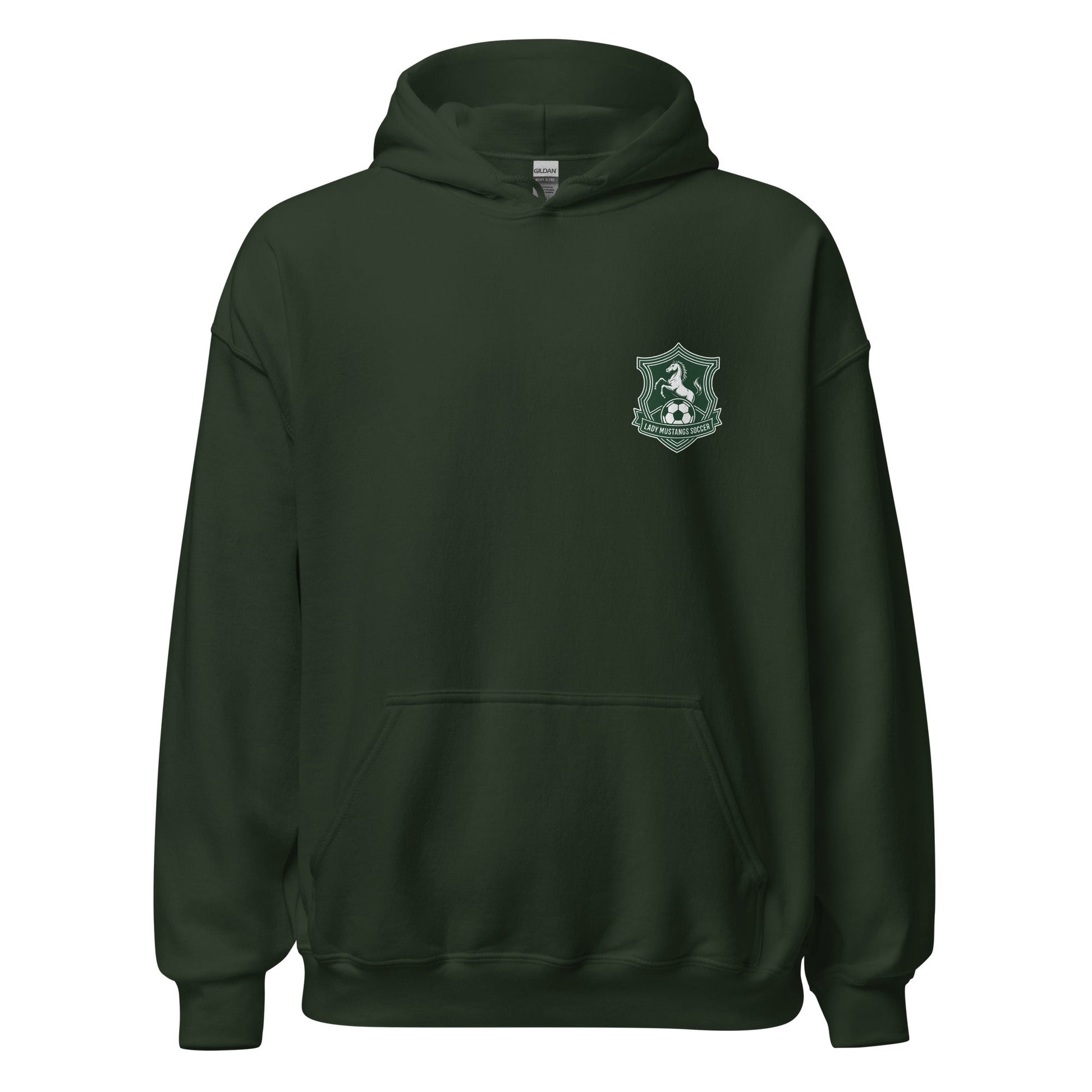 Classic | Hoodie | JFK Memorial Lady Mustang Soccer | Pocket Logo