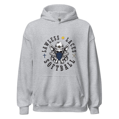 Classic | Hoodie | Lawless Laces Softball | Bandana Mascot Logo