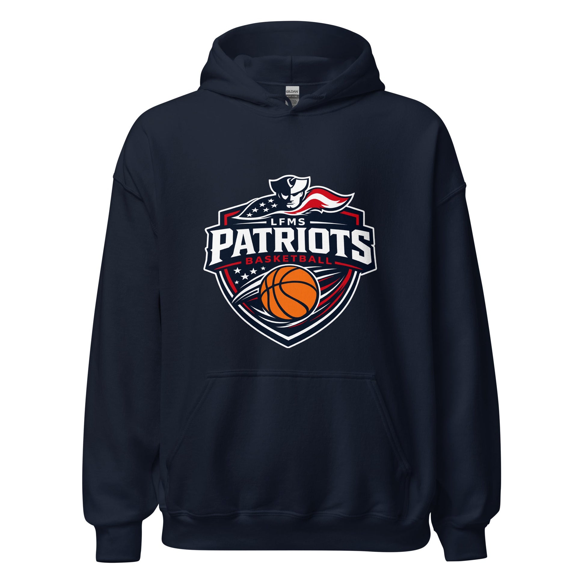 Classic | Hoodie | LFMS Athletics | Patriots Basketball Logo