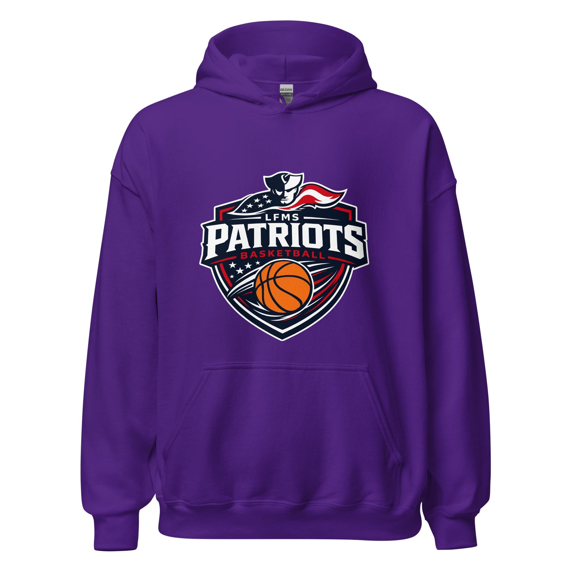 Classic | Hoodie | LFMS Athletics | Patriots Basketball Logo