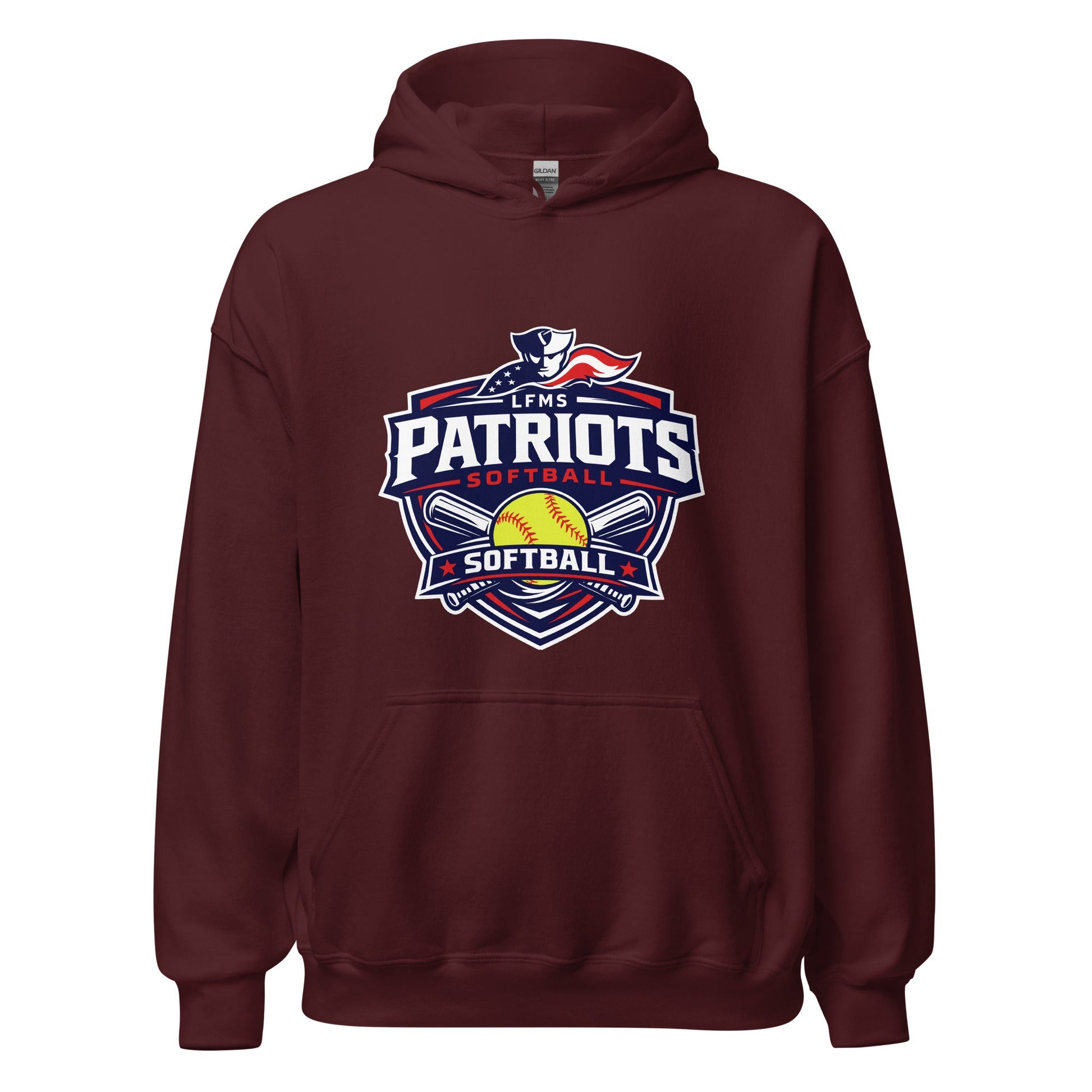 Classic | Hoodie | LFMS Athletics | Patriots Softball Logo