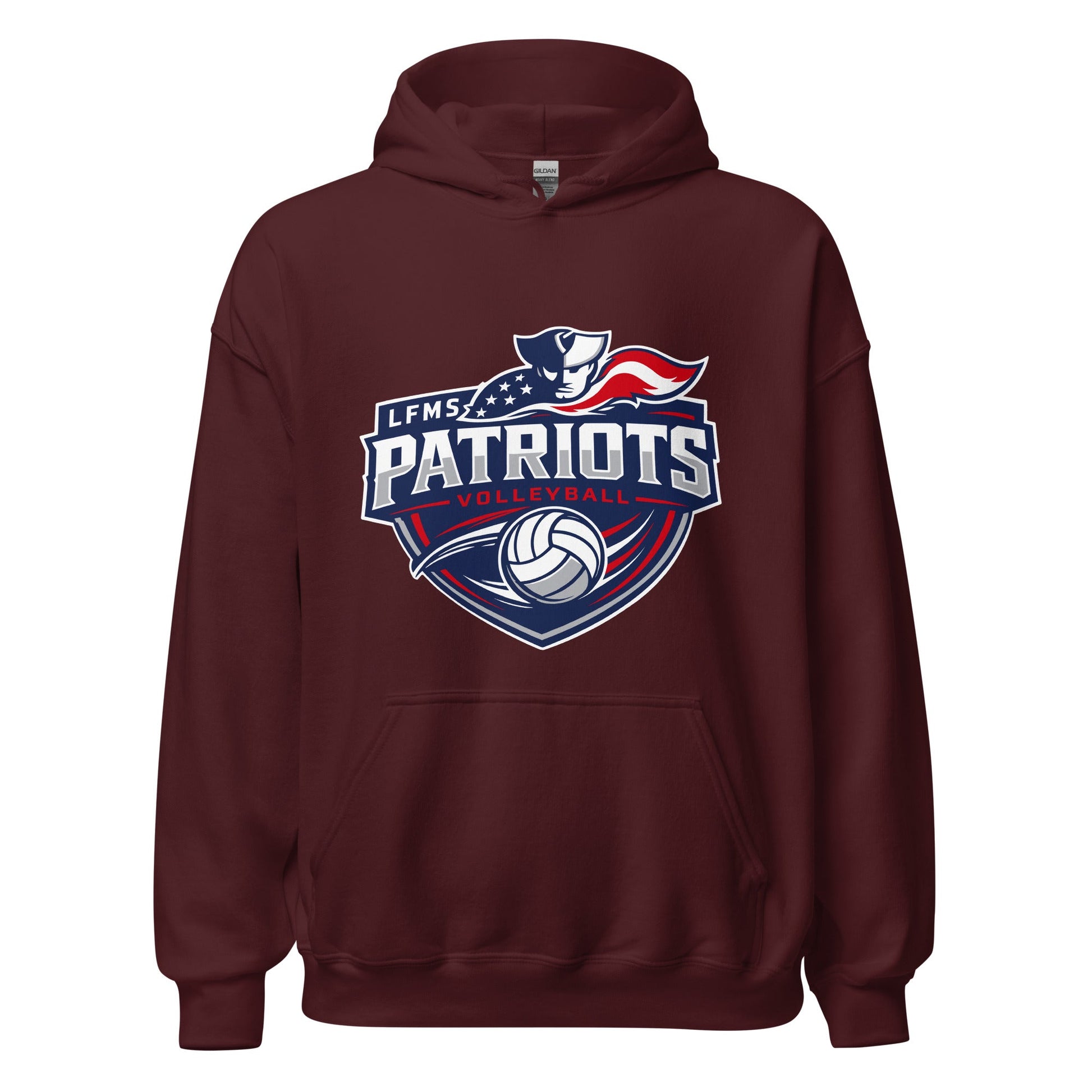 Classic | Hoodie | LFMS Athletics | Patriots Volleyball Logo