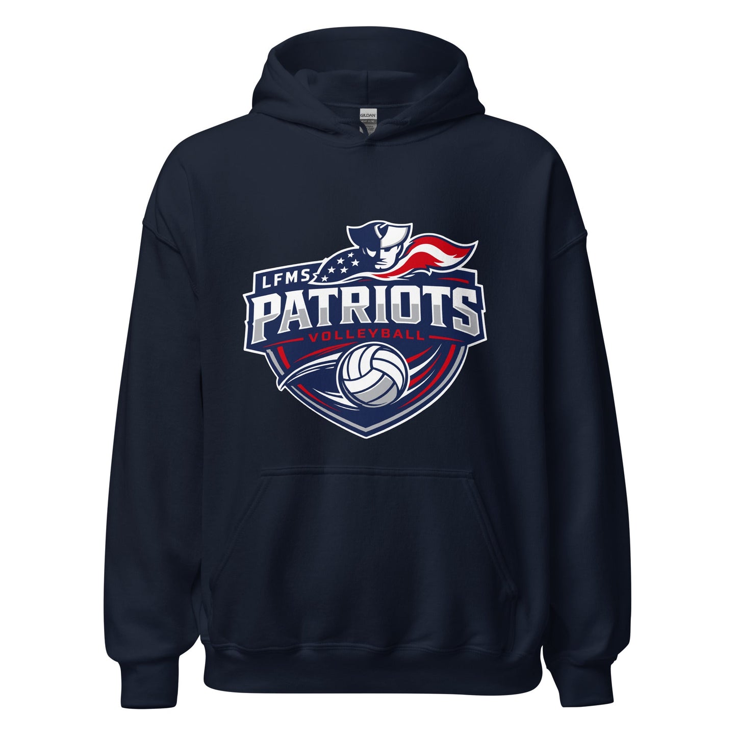 Classic | Hoodie | LFMS Athletics | Patriots Volleyball Logo
