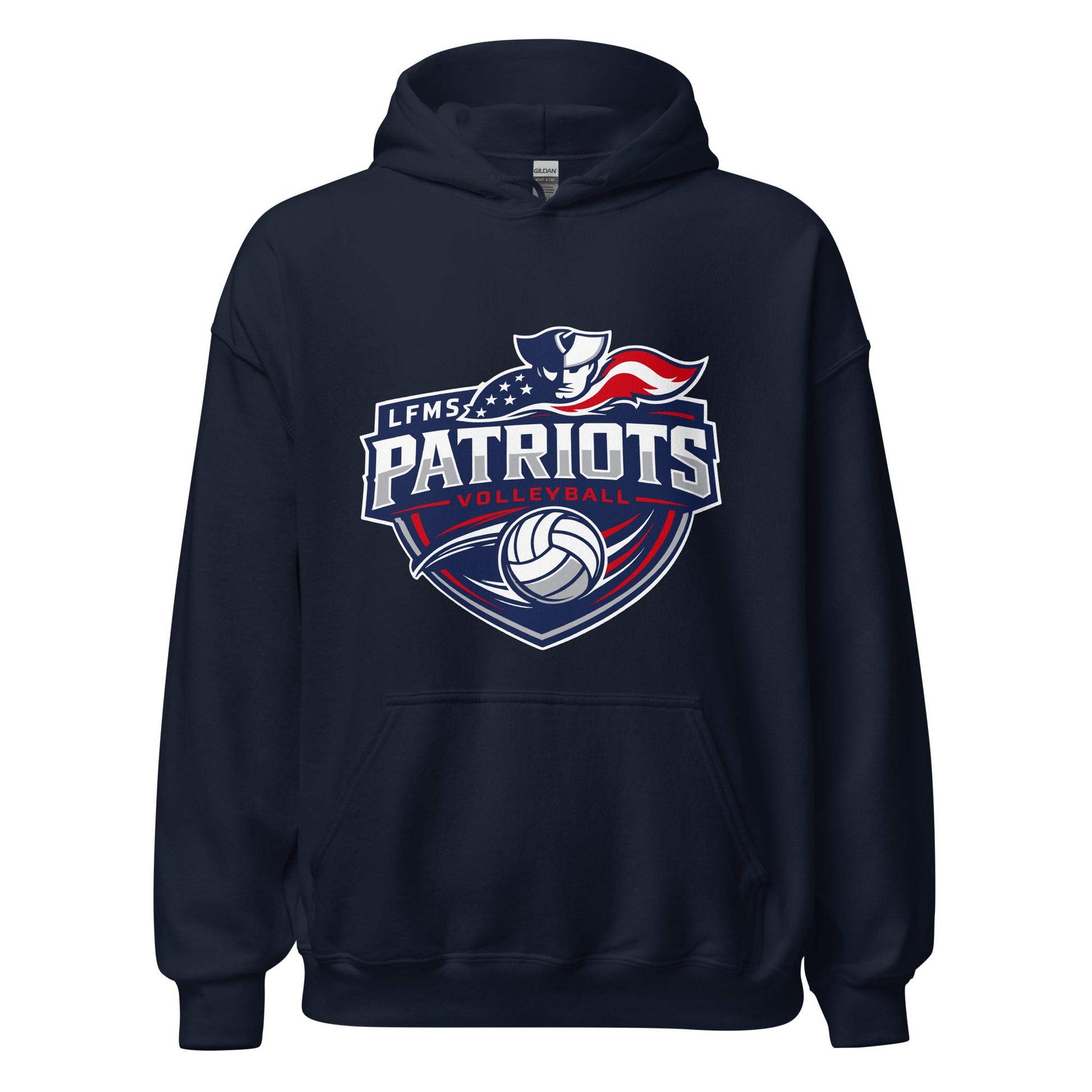 Classic | Hoodie | LFMS Athletics | Patriots Volleyball Logo