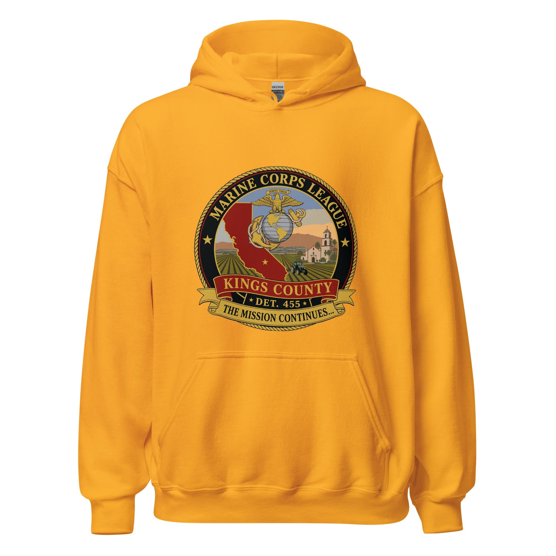 Classic | Hoodie | Marine Corps League kings County Det 455 | Shield Logo
