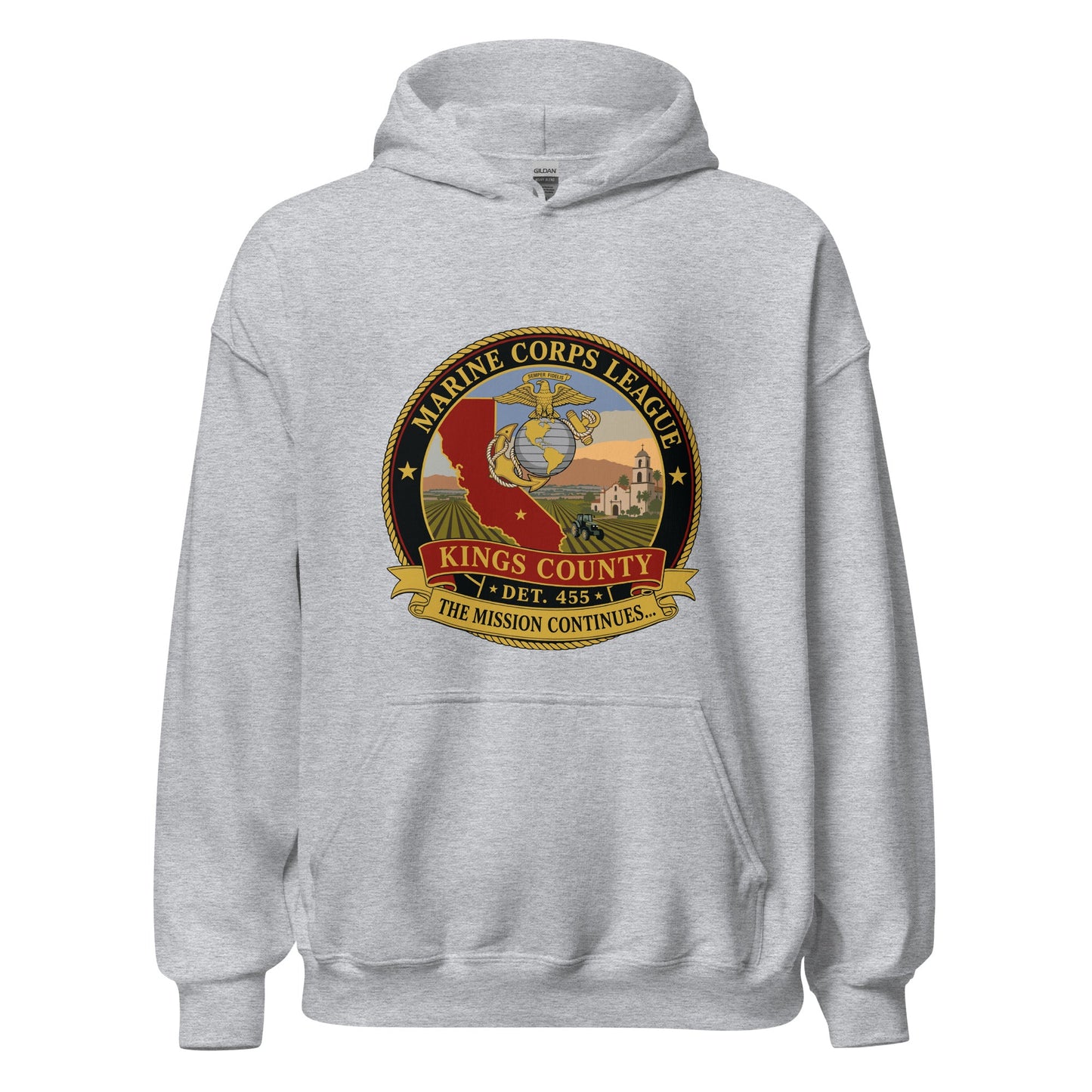Classic | Hoodie | Marine Corps League kings County Det 455 | Shield Logo
