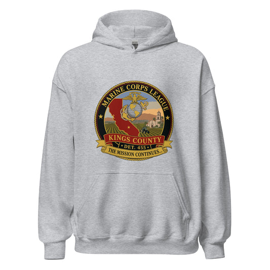 Classic | Hoodie | Marine Corps League kings County Det 455 | Shield Logo
