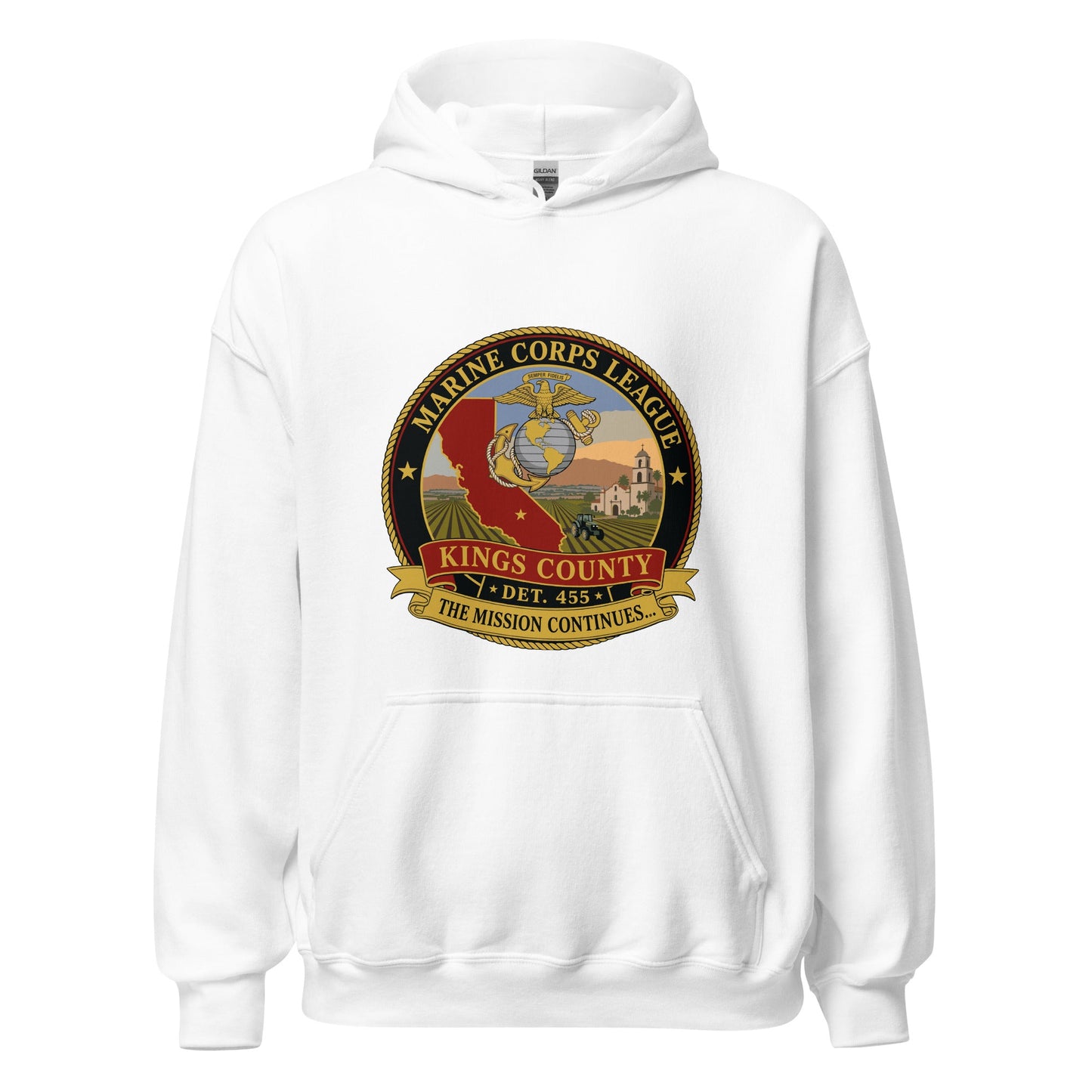 Classic | Hoodie | Marine Corps League kings County Det 455 | Shield Logo