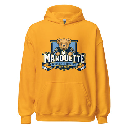 Classic | Hoodie | Marquette University Women's Hockey | Bear Athletics Logo