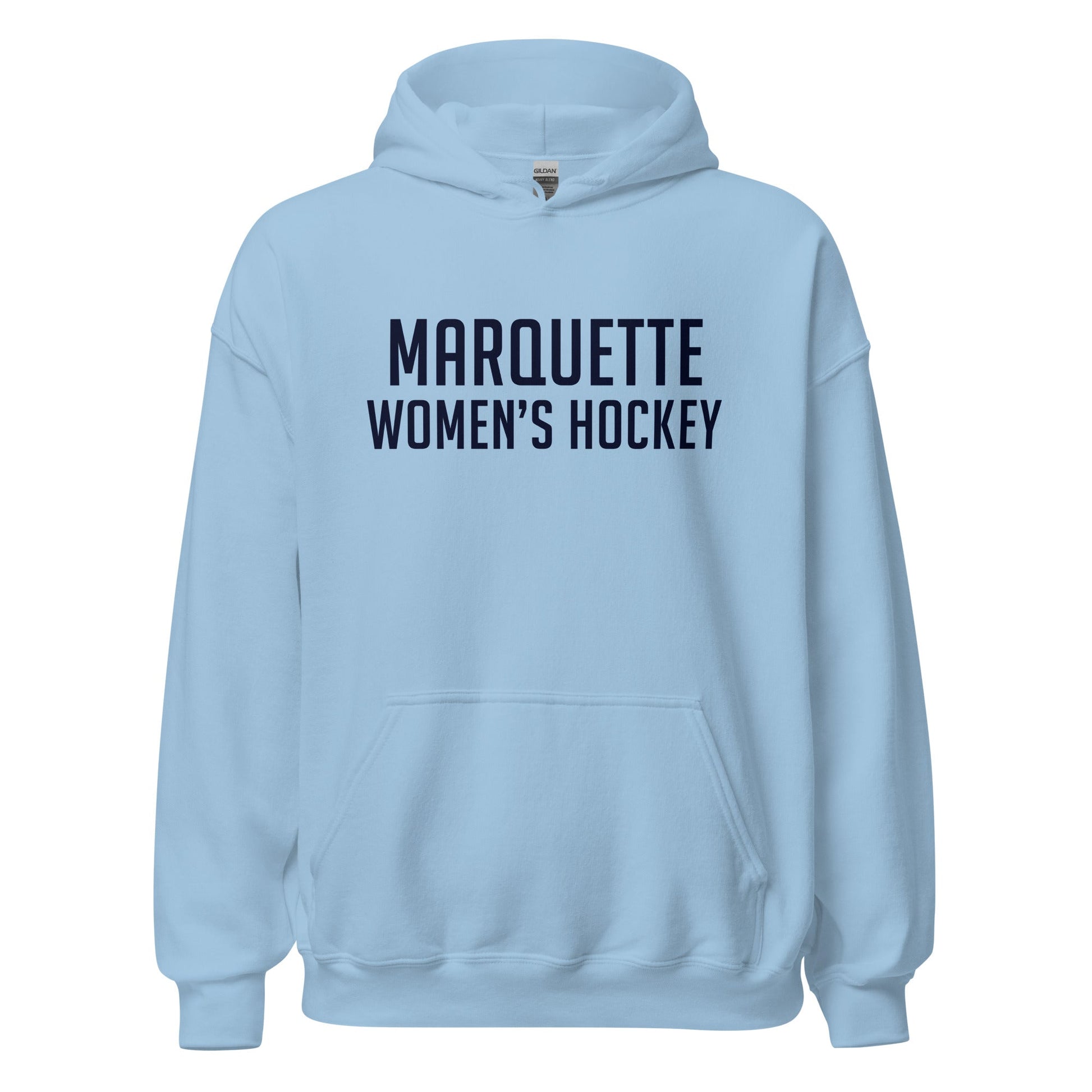 Classic | Hoodie | Marquette University Women's Hockey | Collegiate Front Logo