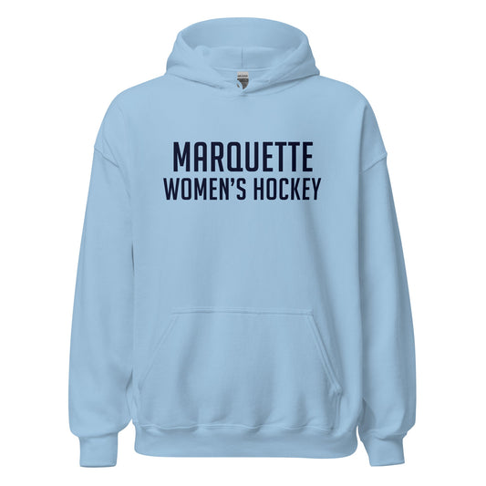 Classic | Hoodie | Marquette University Women's Hockey | Collegiate Front Logo