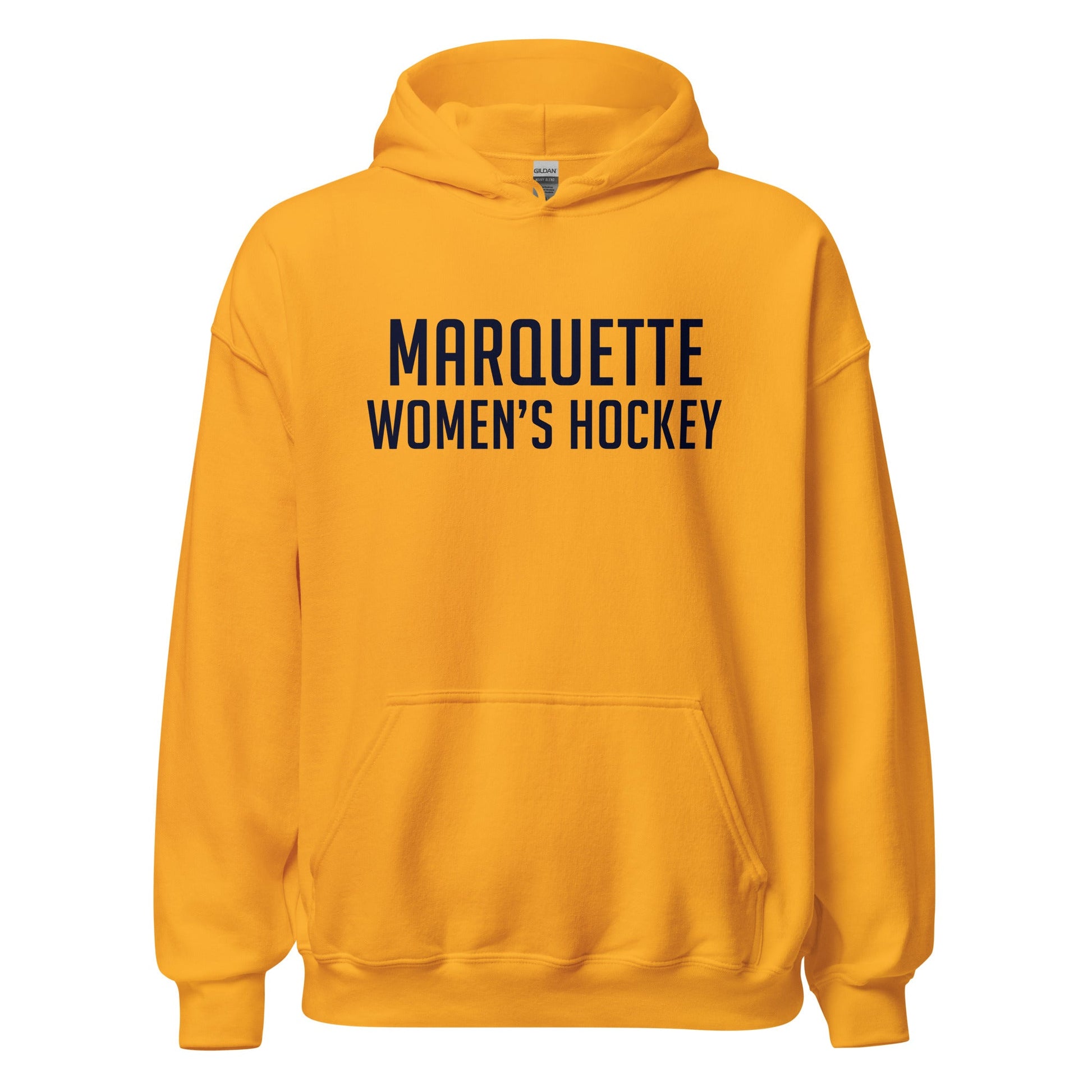 Classic | Hoodie | Marquette University Women's Hockey | Collegiate Front Logo