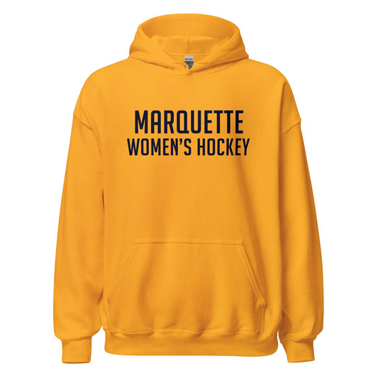Classic | Hoodie | Marquette University Women's Hockey | Collegiate Front Logo
