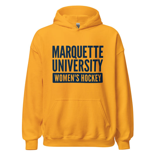 Classic | Hoodie | Marquette University Women's Hockey | Modern Script Logo