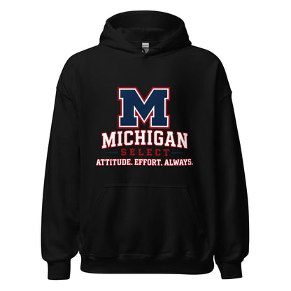 Classic | Hoodie | Michigan Select Baseball | Crest Logo