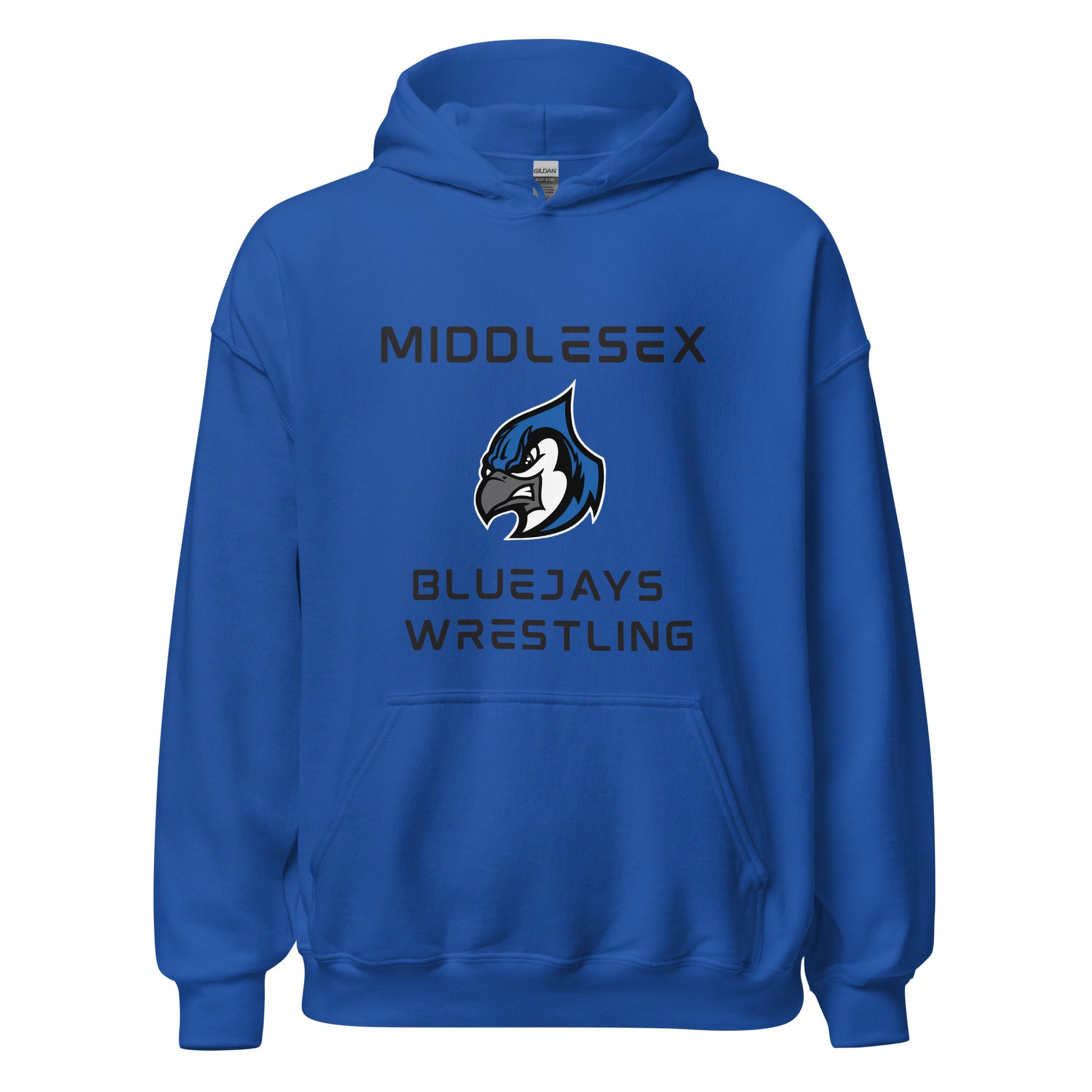 Classic | Hoodie | Middlesex Bluejays Wrestling | Bluejays Logo
