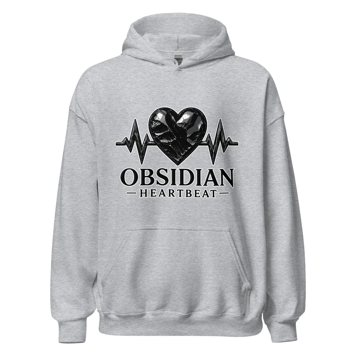 Classic | Hoodie | Obsidian Heartbeat | Pulse Athletics Logo