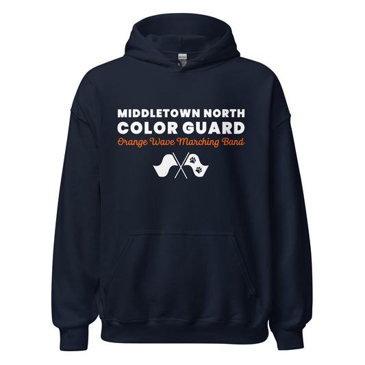 Classic | Hoodie | Orange Wave Marching Band | Modern Script Logo