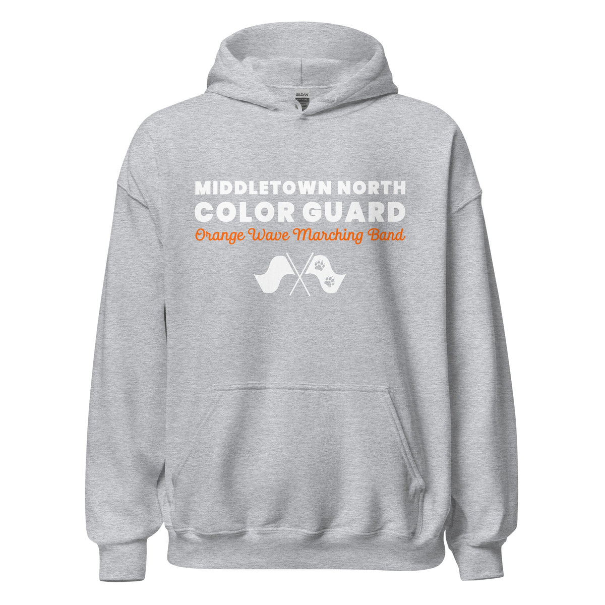 Classic | Hoodie | Orange Wave Marching Band | Modern Script Logo