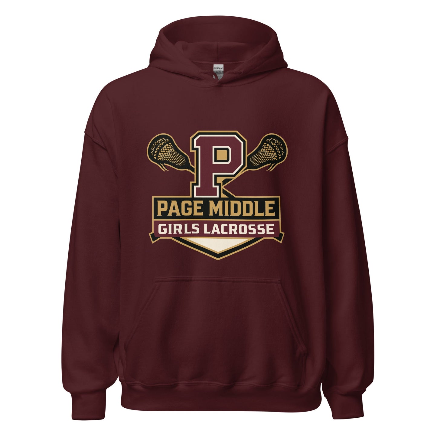 Classic | Hoodie | Page Middle Girls Lacrosse | Block P Logo