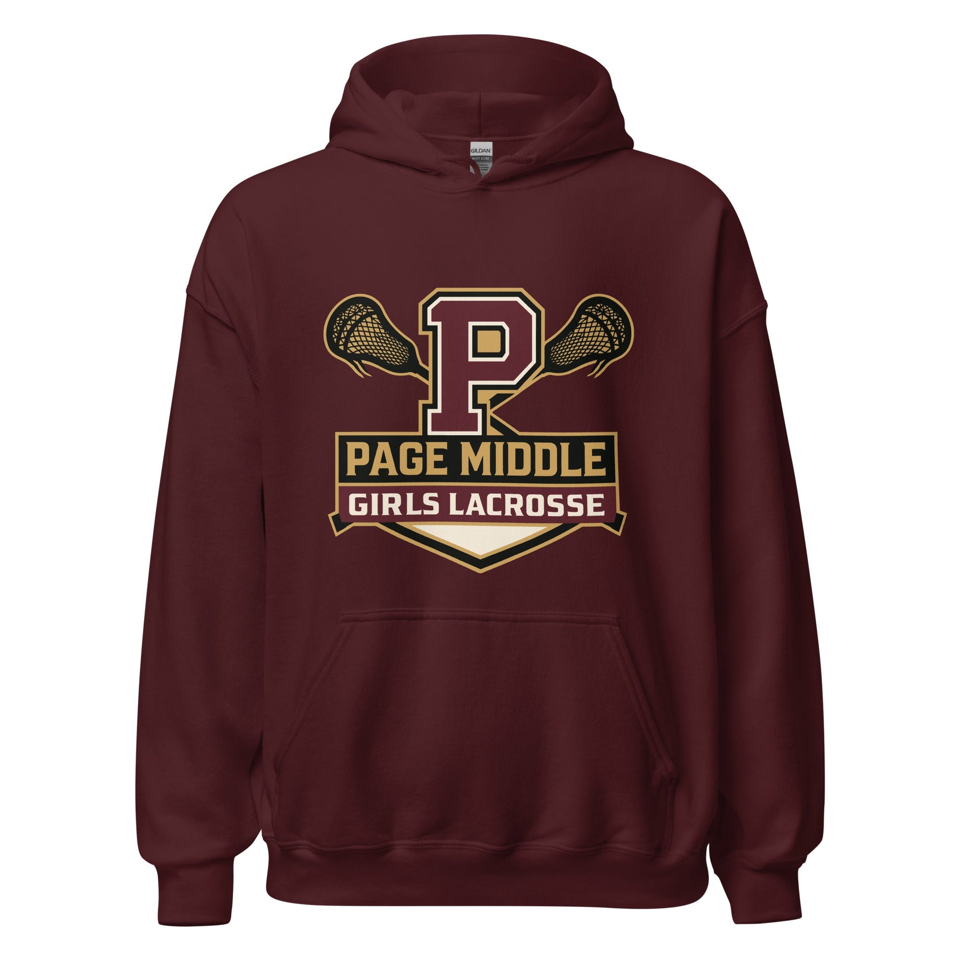 Classic | Hoodie | Page Middle Girls Lacrosse | Block P Logo