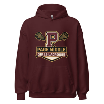 Classic | Hoodie | Page Middle Girls Lacrosse | Block P Logo