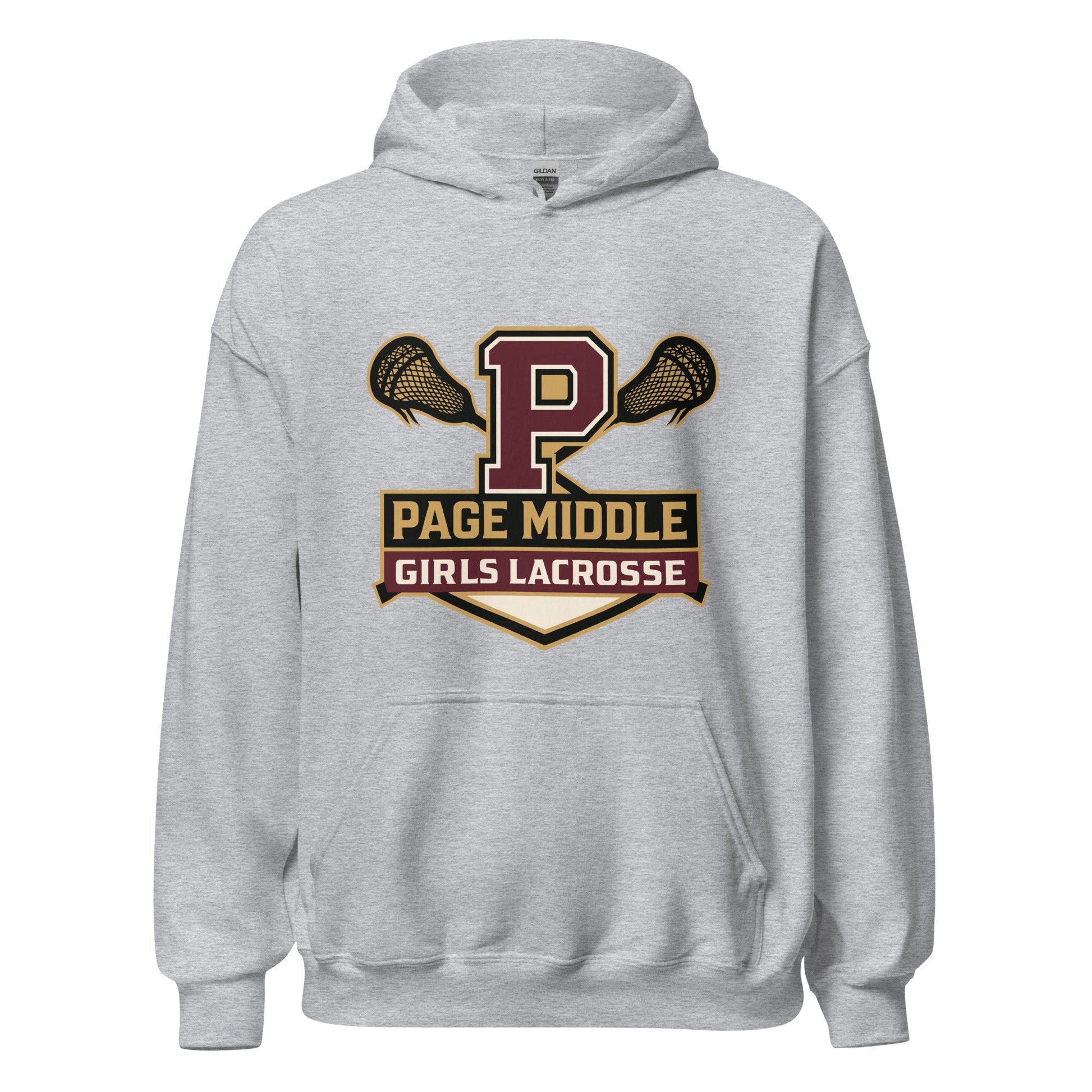 Classic | Hoodie | Page Middle Girls Lacrosse | Block P Logo