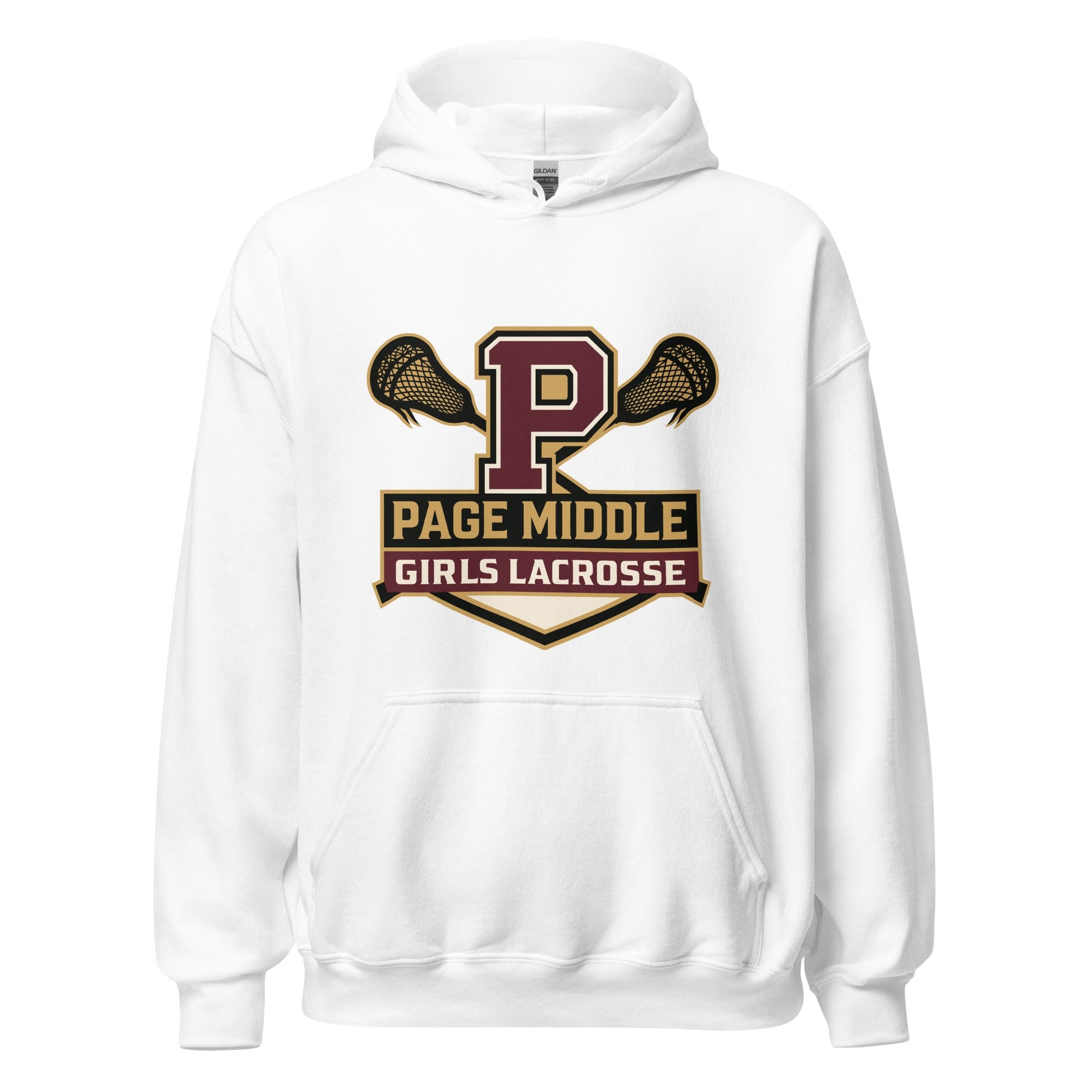 Classic | Hoodie | Page Middle Girls Lacrosse | Block P Logo
