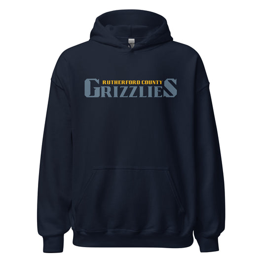 Classic | Hoodie | Rutherford County Grizzlies Football | Alt Script Logo