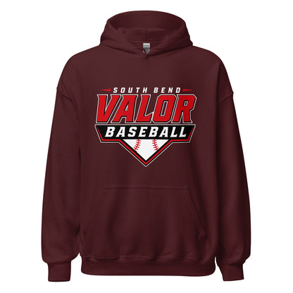 Classic | Hoodie | South Bend Valor Baseball | Vanguard Logo