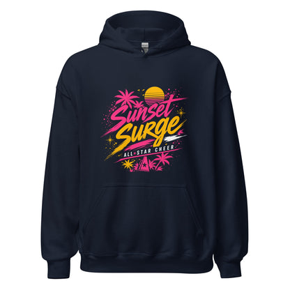 Classic | Hoodie | Sunset Surge All-Star Cheerleading | Neon Palm Cheer Logo