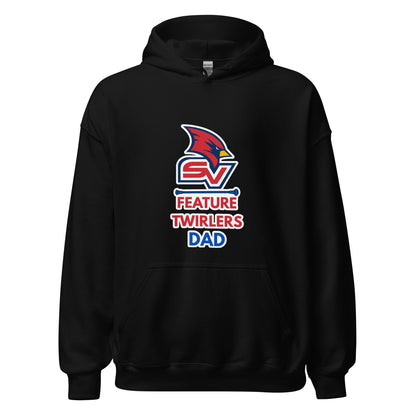 Classic | Hoodie | SVSU Feature twirlers | Dad Logo