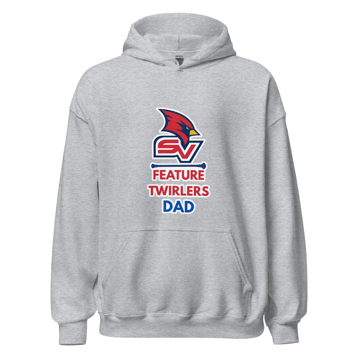 Classic | Hoodie | SVSU Feature twirlers | Dad Logo