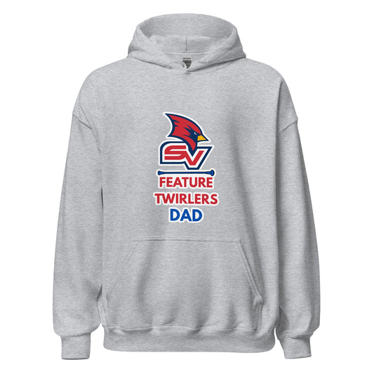 Classic | Hoodie | SVSU Feature twirlers | Dad Logo
